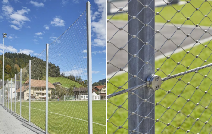 Architectural Fence X Tend Wire Rope Mesh , Flexible Stainless Steel Cable Mesh 5