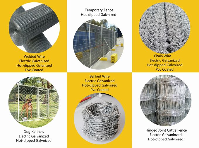 9 Gauge Chain Link Wire Fence , Galvanized 3.15mm Construction Temporary Fence 5