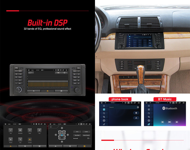 GPS Navigation OEM Car Radio , BMW Multimedia Player With 1080p Reverse Camera