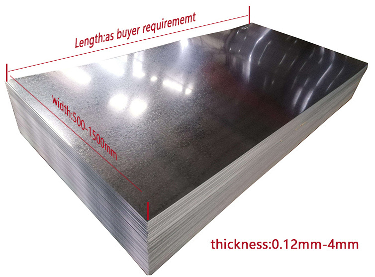 Hot Dipped Zinc Coated Steel Metal Gi Galvanized Steel Plate Sheet in Building Factory