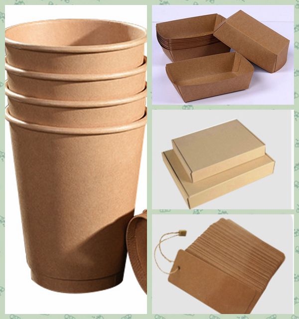 Disposable greaseproof rolls PE coated kraft paper for food takeway 250gsm 300gsm
