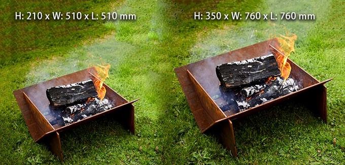 Customize Portable Metal Detachable Firepit GN-FP-333 Outdoor Camping Corten Steel Fire Pit