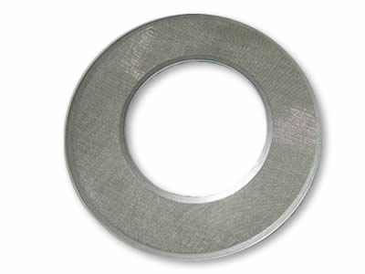 A multilayer fine meshes stainless steel ring filter disc.