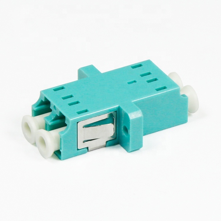 LC Upc to LC Upc Duplex Om3 Plastic Standard or Hybrid Fiber Optic Connector Adapter