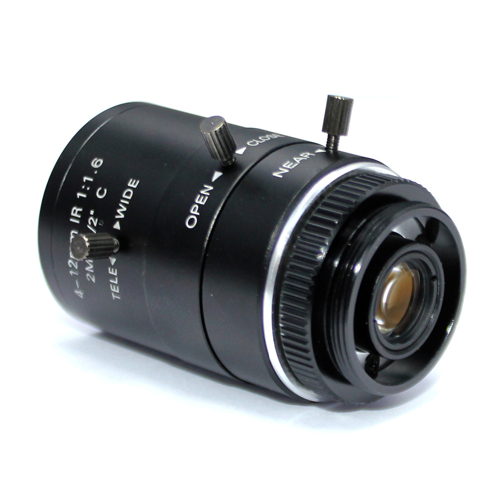 2MP 4-12mm IR LENS C Mount 2.0 Mega Pixel HD Industrial lens Vari-Focal Manual Iris CCTV Lens For CCTV Camera