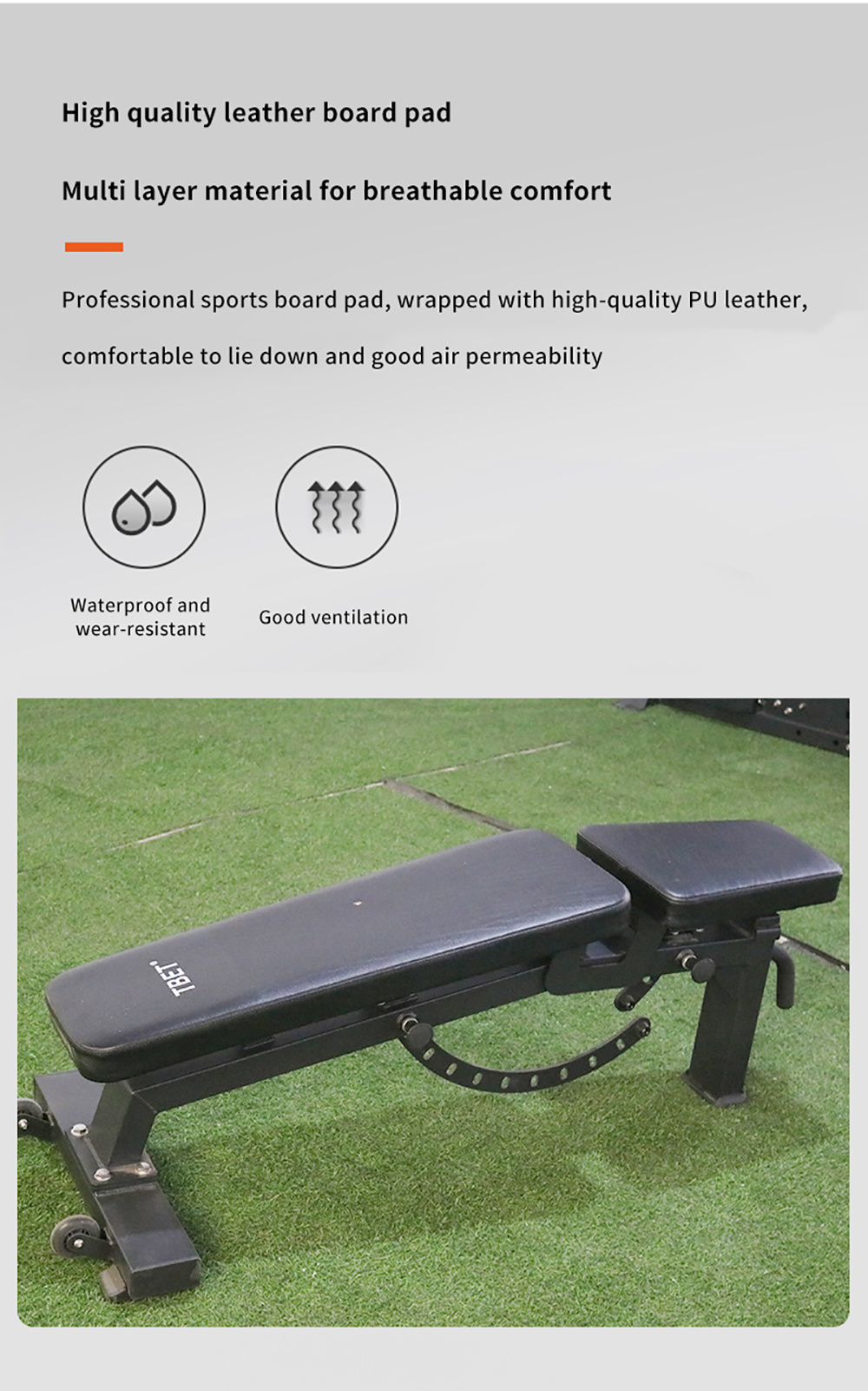Weight Training Commercial Gym Fitness Equipment Super Adjustable Gym Bench