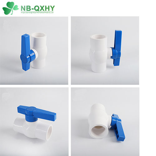 Full Size PVC Socket Compact Round Ball Valve Plastic Valve with ASTM Standard