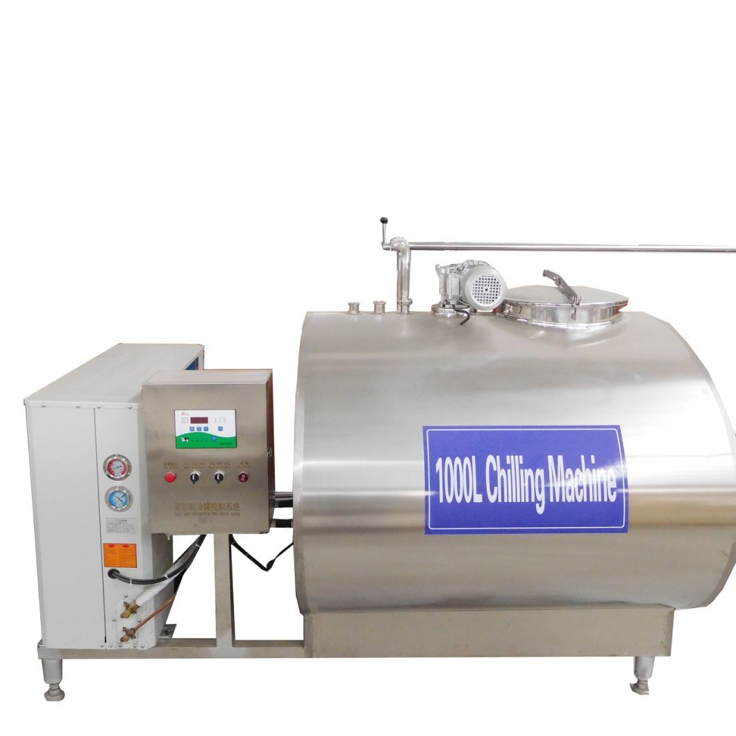 Cooling Tank Vertical Milk Storage Tanks Horizontal Milk Refrigeration Tank Refrigerator 500L 1000L 2000L Cooler