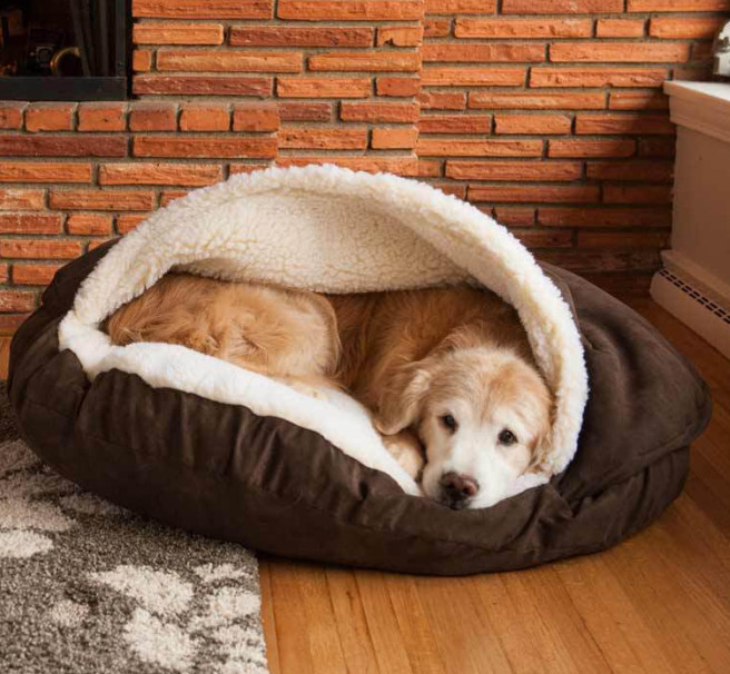 dark grey dog bed