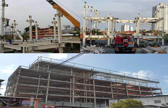 Steel Structure Framed Commercial Office Building and Structural Steel Truss Prefab Construction with Drawing - High-rise Steel Buildings in Panama