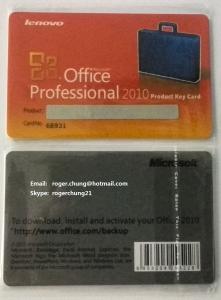 China Microsoft Office 2010 Professional Lenovo Key Cards with free shipping on sale 