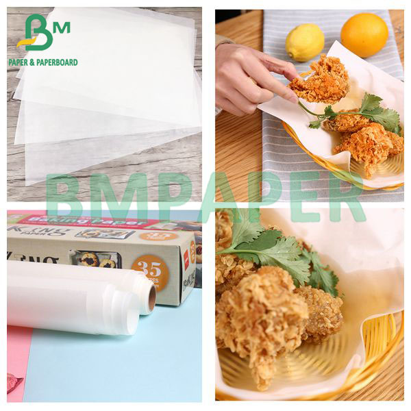 38 50gsm White Greaseproof And Waterproof Food Grade Hamburger Paper Kit 3