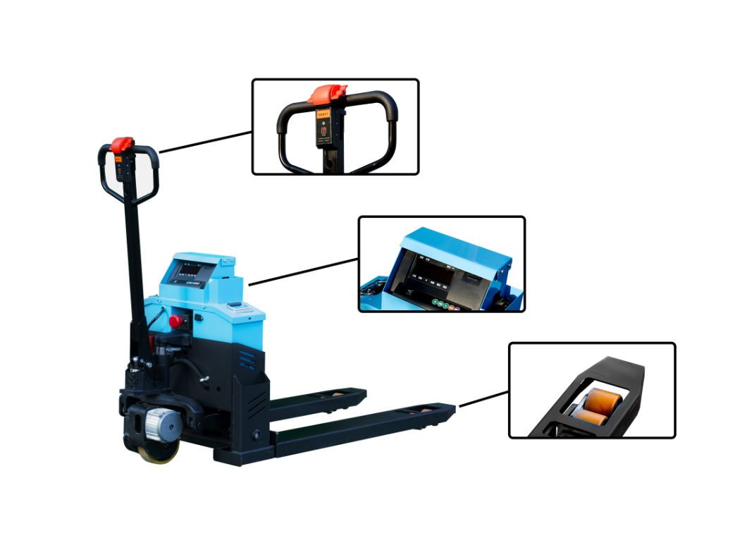 Enhanced Efficiency and Accuracy: Electric Pallet Truck with 2-Ton Load Capacity and 500g Weighing Scale