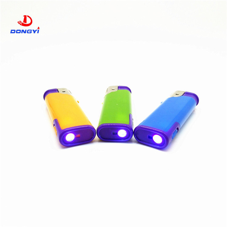 Hot Sale Promotional Price Electronic Disposable Windproof Lighter with LED From China Factory