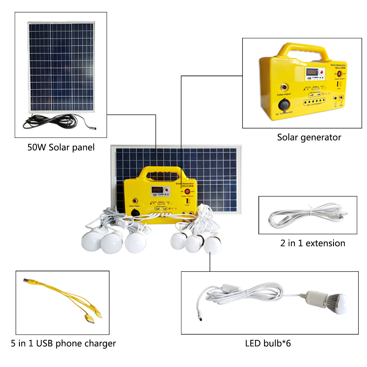Hot Sales Portable Solar Energy System High Efficiency Solar Power Generator Station with MP3 and Radio Function