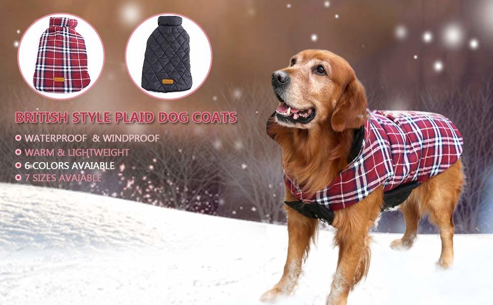 Waterproof Windproof Dog Coat Cold Weather Warm Dog Jacket