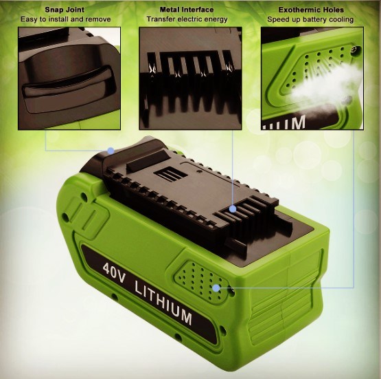 Factory Hot Selling Battery for Greenworks 29472 29462 G-Max, Fits Greenworks Gmax Tools 20302 20672 Battery