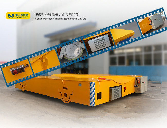 Automatic Battery Operated Rail Transfer Cart with Rail Guided Vehicle System 