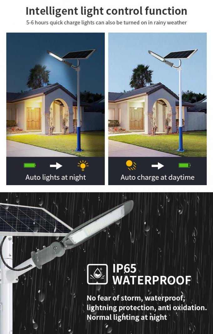 All In Two LED Solar Power Street Lights With Battery 300w 500w 1000w Smart Outdoor System 1