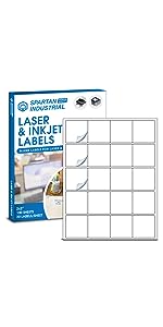square laser inkjet labels