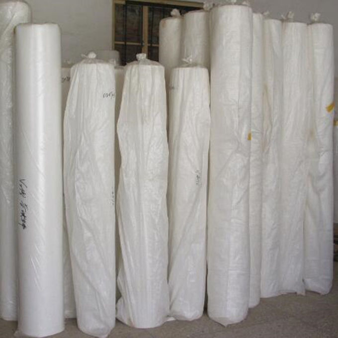 PVA Water Soluble Non Woven Fabric , Water Dissolving Paper Interlining Fabric