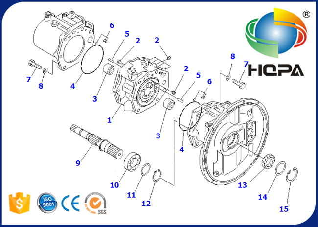 708-2H-00181KT 708-2H-00181 Hydraulic Main Pump Seal Kit for Komatsu PC350-6