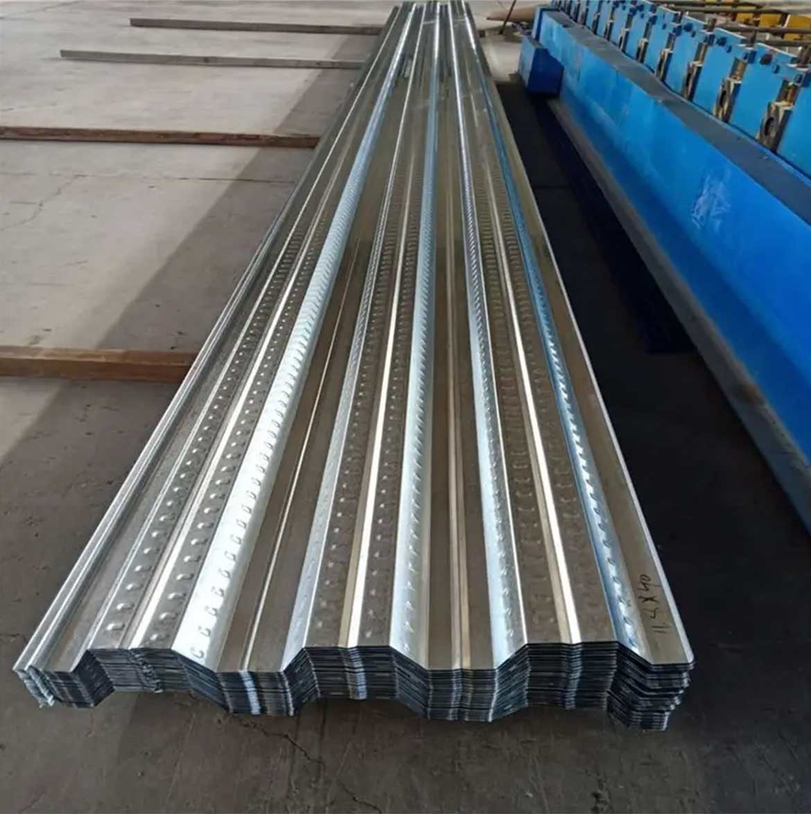 Round bean shape emobossed Floor Deck Galvanized Corrugated Roofing Sheets