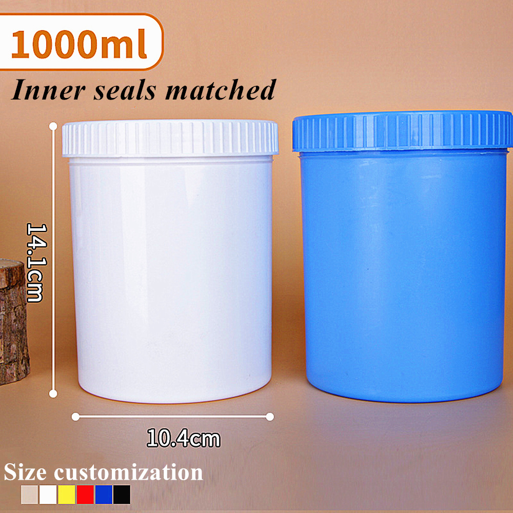 Wholesale Cheap 250ml 500ml 1000ml Skincare Jar White Blue Black Red PP Material Cream Jars Empty Jar