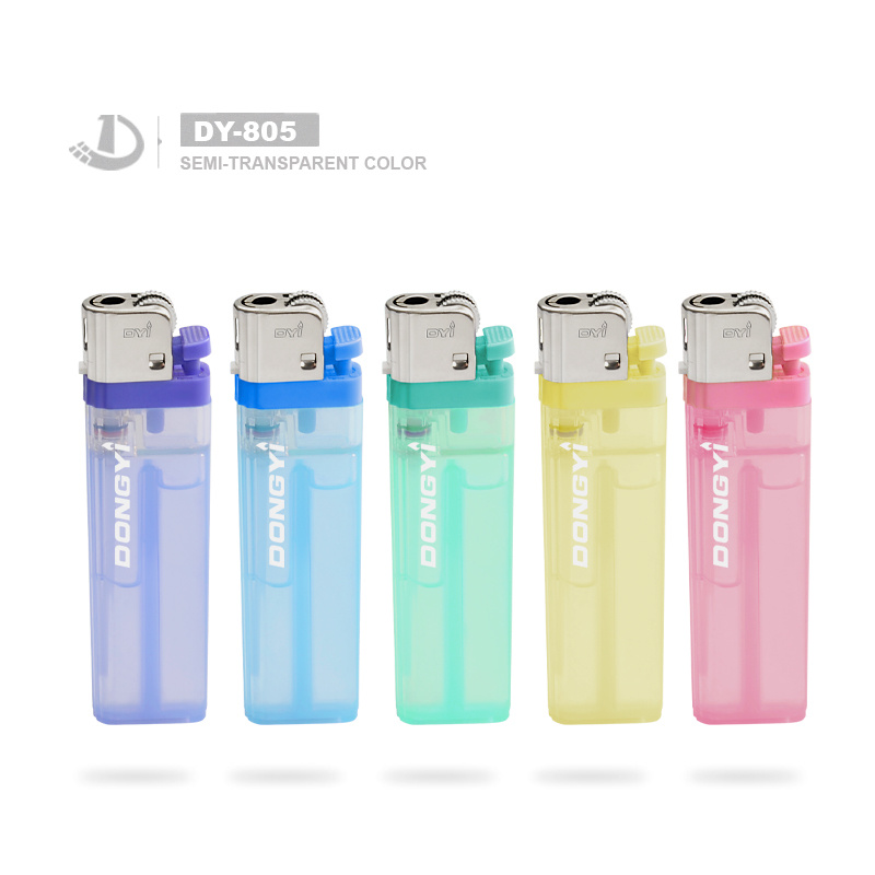 Dy-60 Transparent Color Cheap Price Plastic Cigarette Flint Gas Lighter