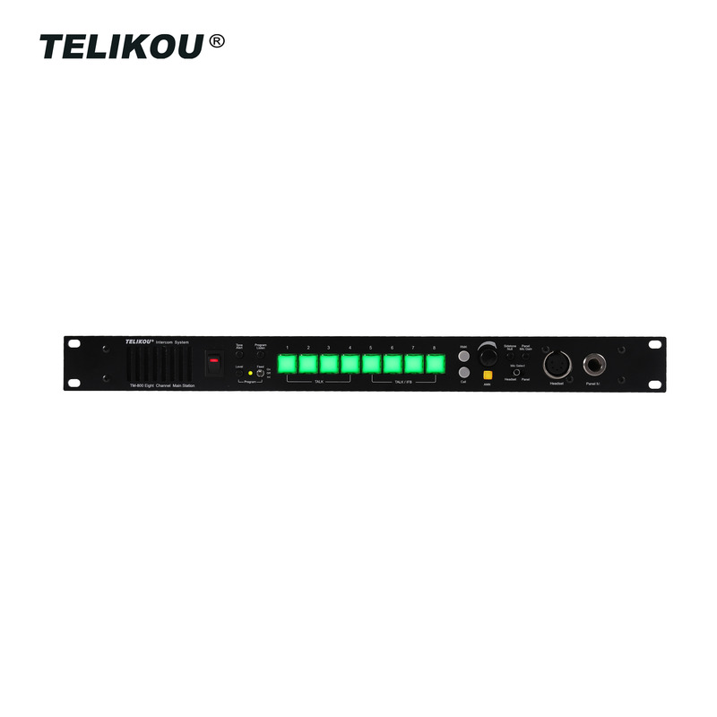 TELIKOU TM-800 eight channel wired full- duplex intercom talk back system