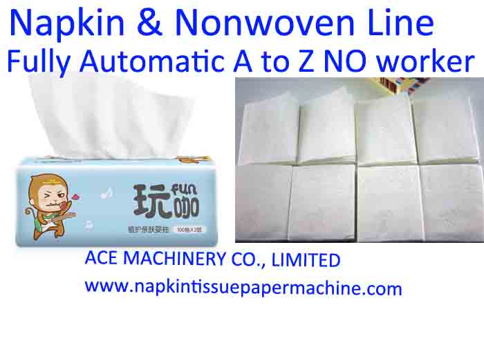 Full Automatic Paper Napkin Production Line For Table Napkins