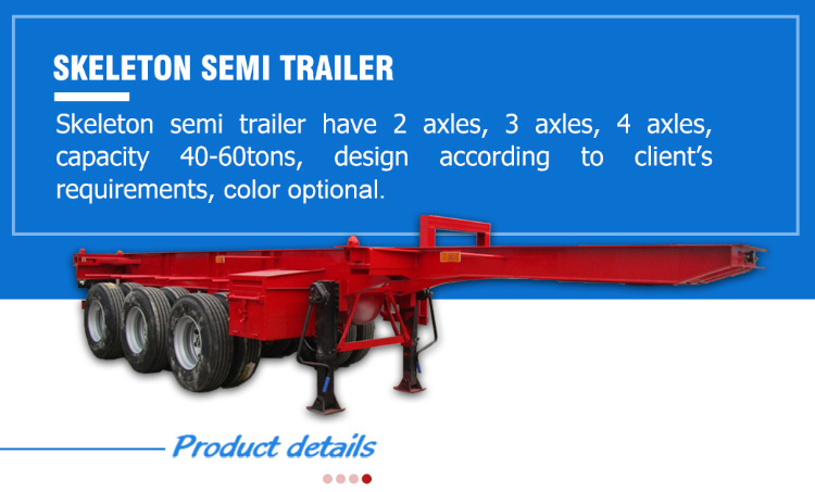 Factory Price New Heavy Duty Low Flatbed Container Semi Trailer for Sale