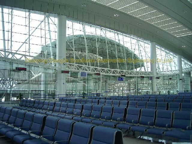 2017 design steel space frame roof for Train/bus station