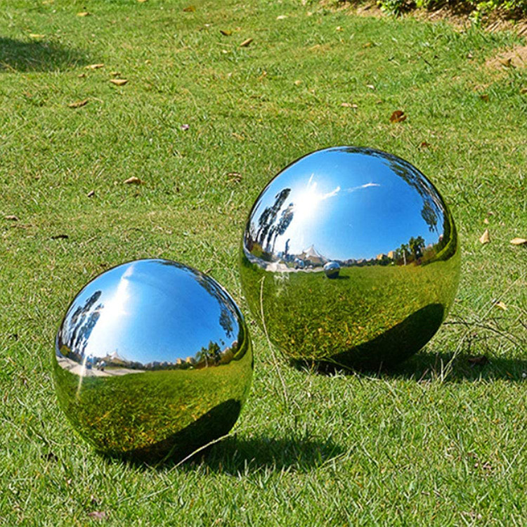 Quality Outdoor Modern Statue Ball Shape Abstract Sphere Stainless Steel Sculpture