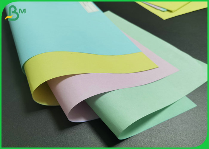 Multi-Colored 50gsm To 55gsm Coated Carbonless Copier Paper Reams Packing