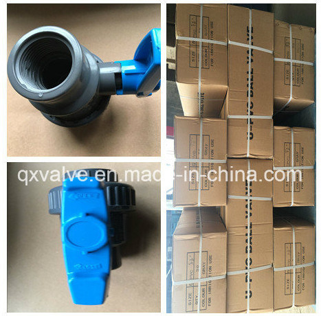 EPDM O-Ring TPE Seat PVC True Double Union Ball Valve for Swimming Pool