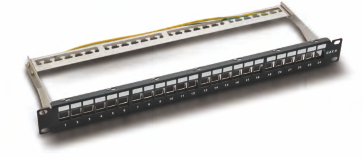 24 ports shielded blank patch panel.