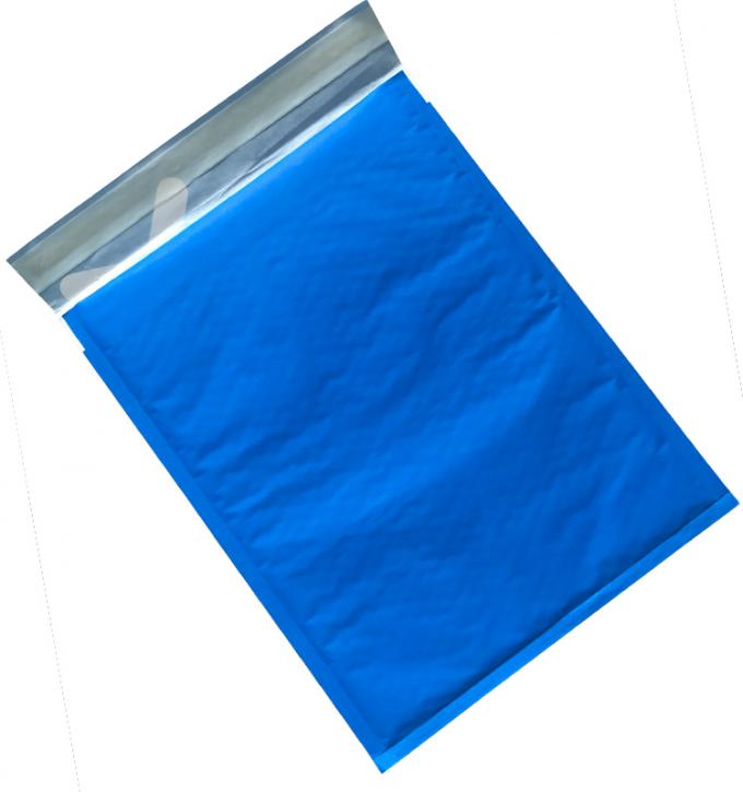 Full Printing Bule Kraft Bubble Mailer Padded Envelopes Hot Melt Adhesive With Cushion 2