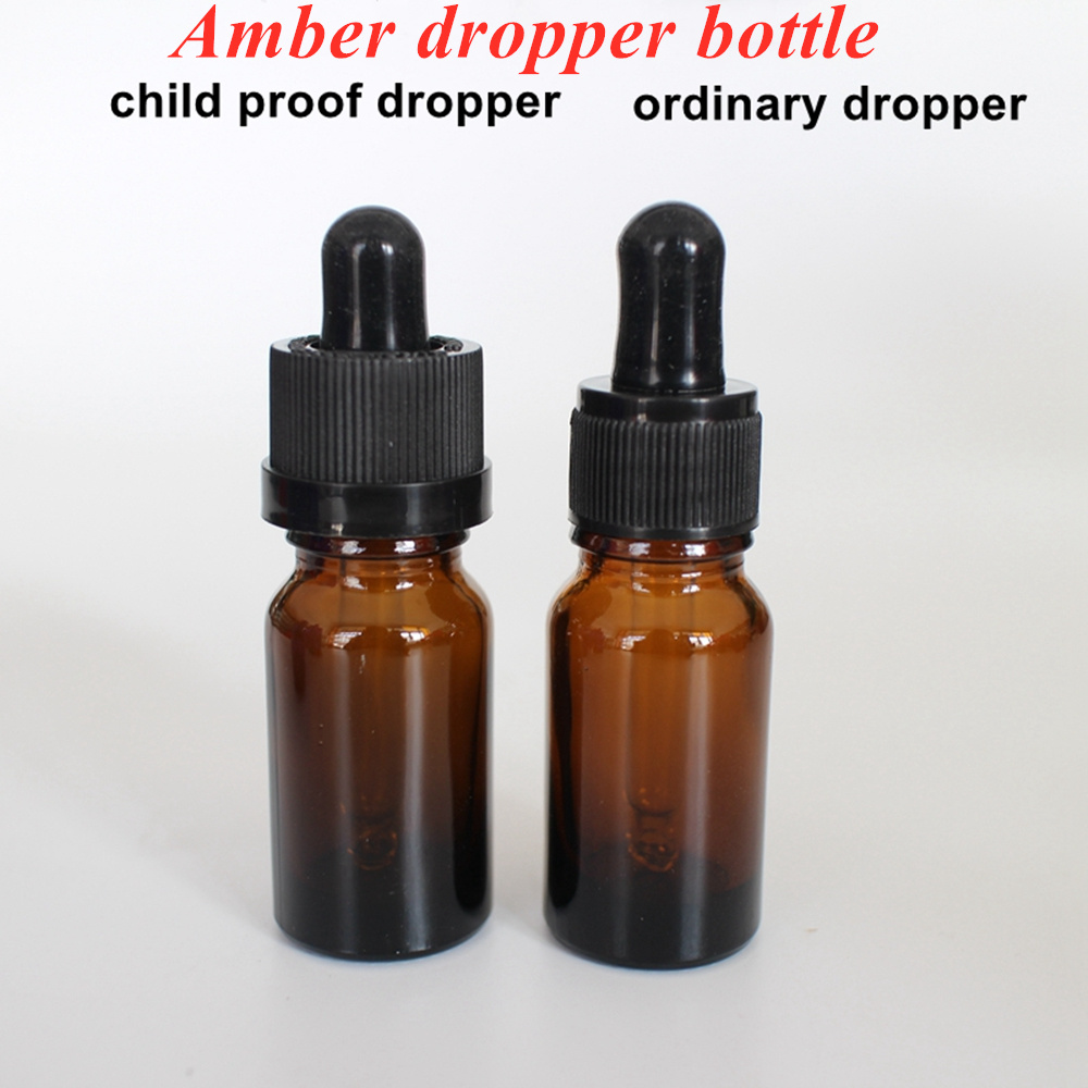 Hot Sale Empty Luxury Amber Brown 10ml 15ml 20ml 30ml 50ml 60ml Glass Essential Oil Bottle for Serum Package