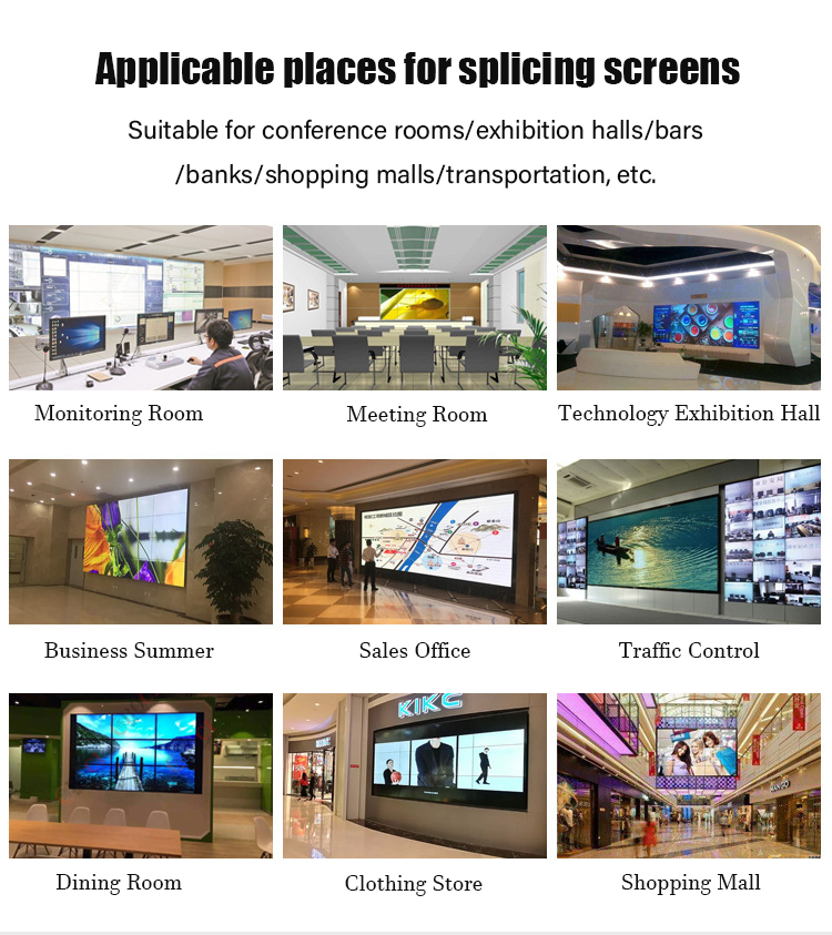 46 inch Remote Control Lcd Video Wall Display Panels For Outdoor Advertising