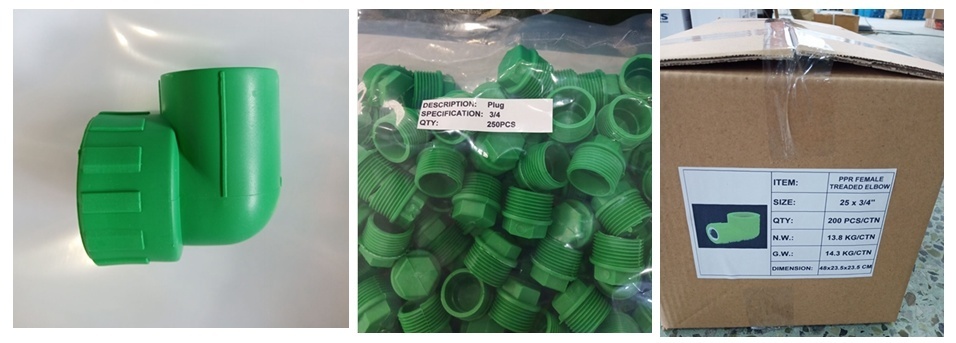 High Quality Plastic PPR Pipe and Fittings for Hot and Cold Water Supply Pipple