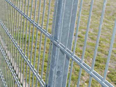 Galvanized double wire fence doubled every horizontal wire.