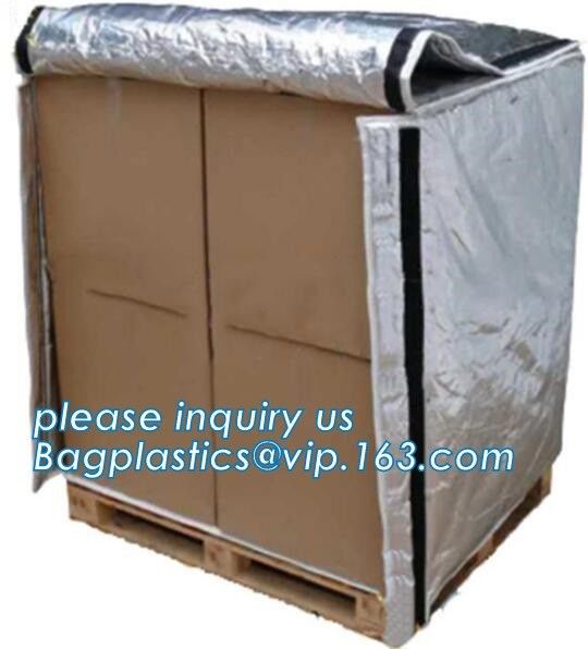 Reusable thermal insulated pallet covers, Thermal insulated pallet blankets, Radiant Barrier Foil Heat Resistance Bubble 9
