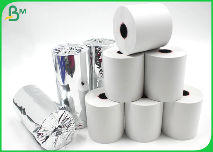 Waterproof 55gsm 640mm Roll Thermal Paper For Carton Sticker Label