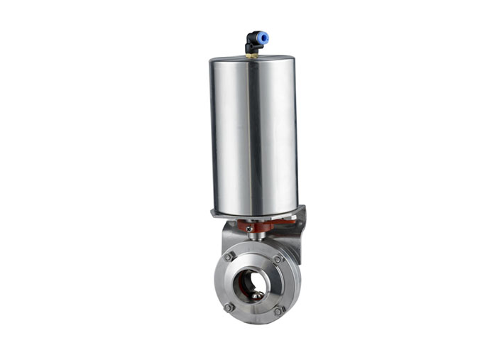 DIN, 3A, SMS Stainless Steel Sanitary Valves - Electric Actuated Sanitary Butt Weld Butterfly Valve