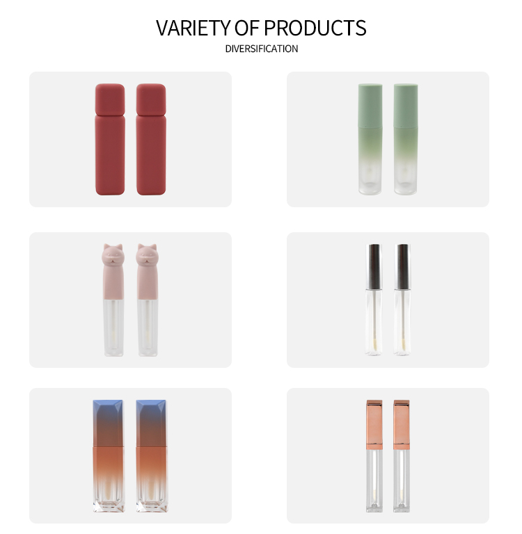 Luxury 5ml Clear Pink Lipstick Empty Lipgloss Tubes Package Custom Logo Oil Lip Gloss Tubes Packaging Containers Wand bottle