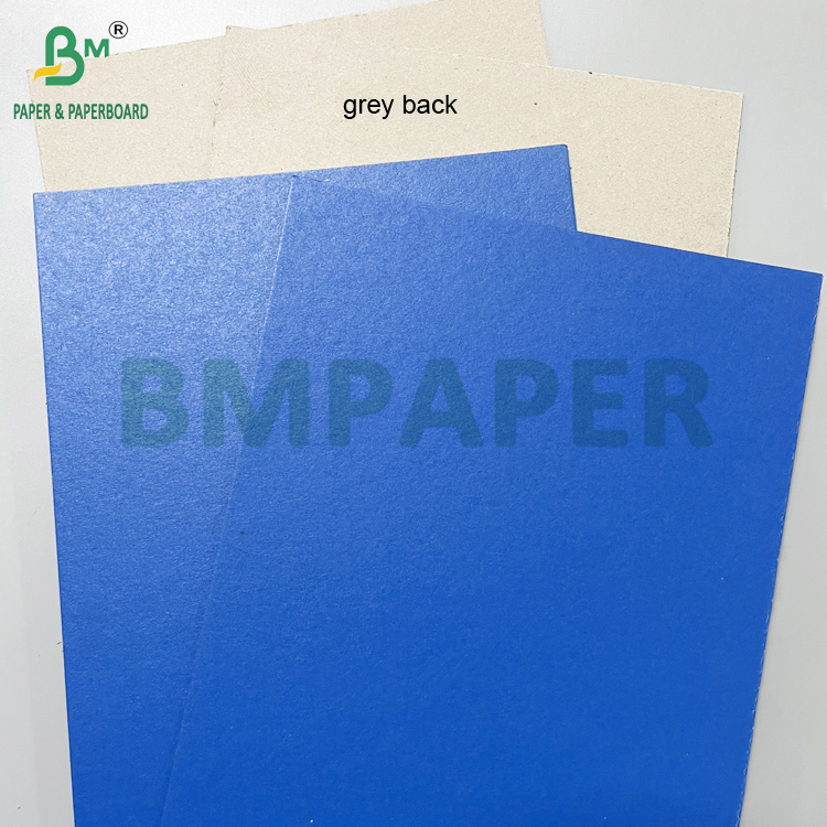 Smooth Good Rigid 1.2mm 1.5mm Blue Lacquered Paperboard With Grey Back 
