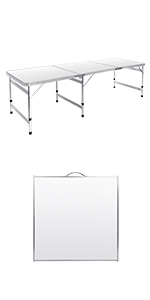 adjustable height folding table
