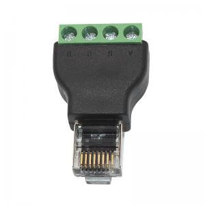 China RJ45 Network Male Plug 8P8C to RS485 4 Pin Screw Terminal Block Adapter on sale 