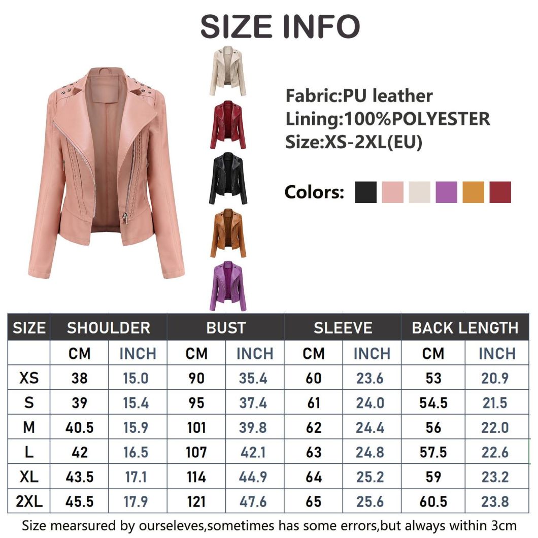 Leather Jacket Winter and Autumn Fall Apparel Clothes for Women Cardigan Blazer Jacket Blazers Ladies Coats